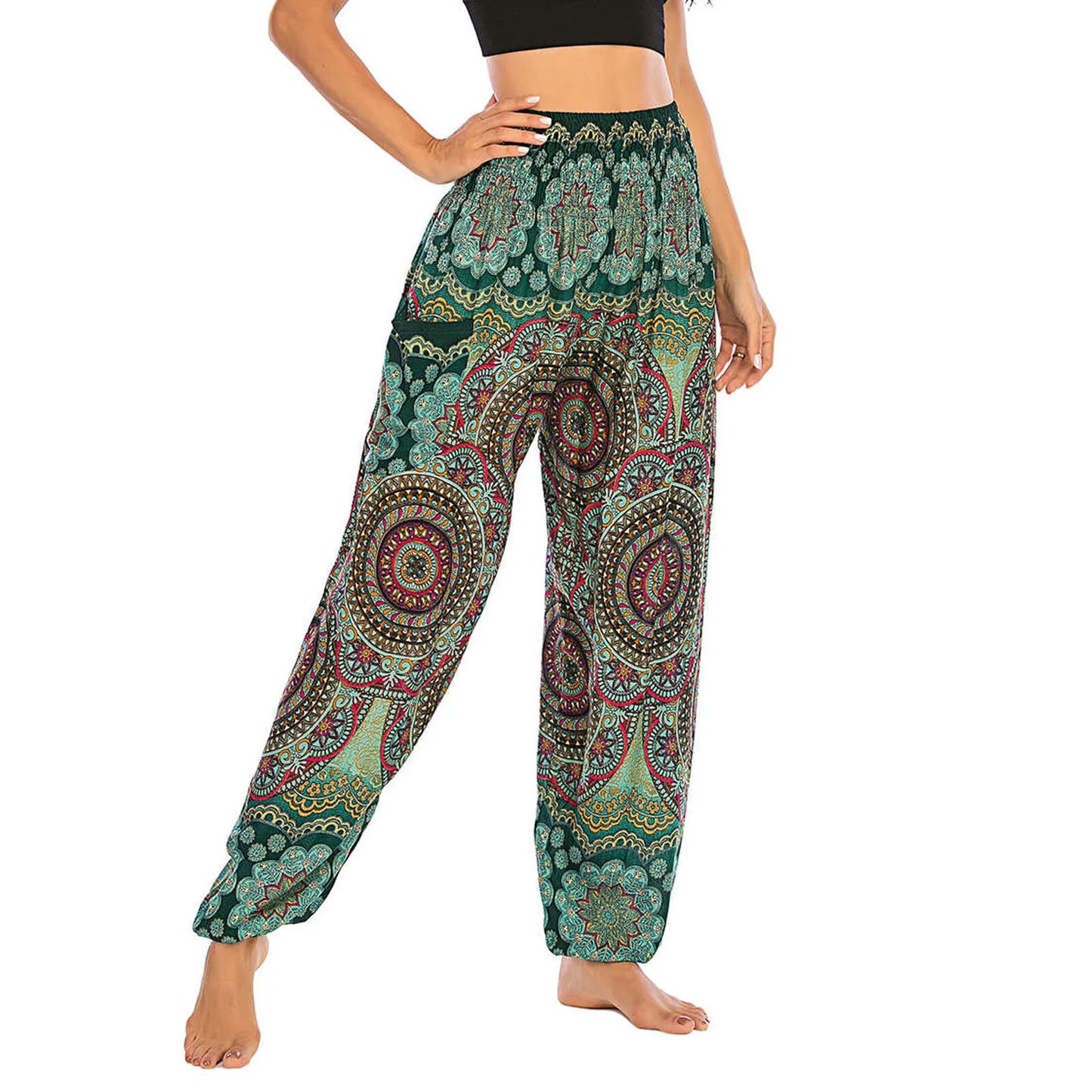 ZenFlow Boho Unisex Haremhose – Nachhaltige Yogahose im Thai-Stil